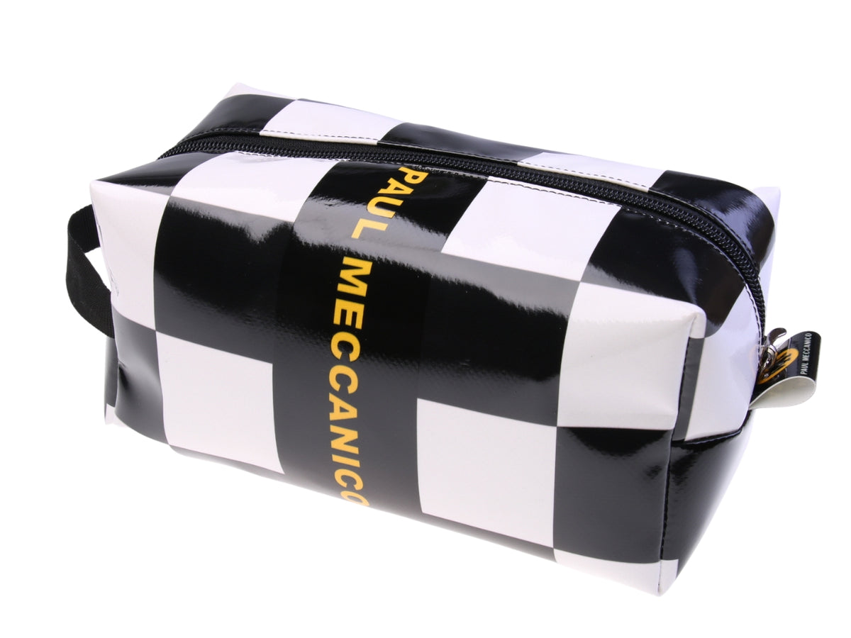 ...BLACK AND WHITE BEAUTY CASE WITH CHESS FANTASY.