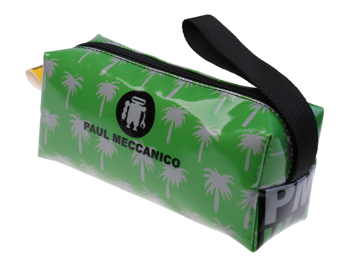 ...GREEN PENCIL CASE WITH &quot;PALMS&quot;.