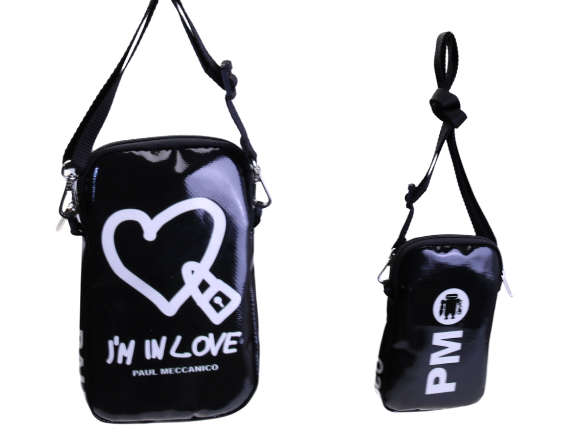 ....BLACK MOBILE PHONE BAG &quot;I&#39;M IN LOVE&quot;