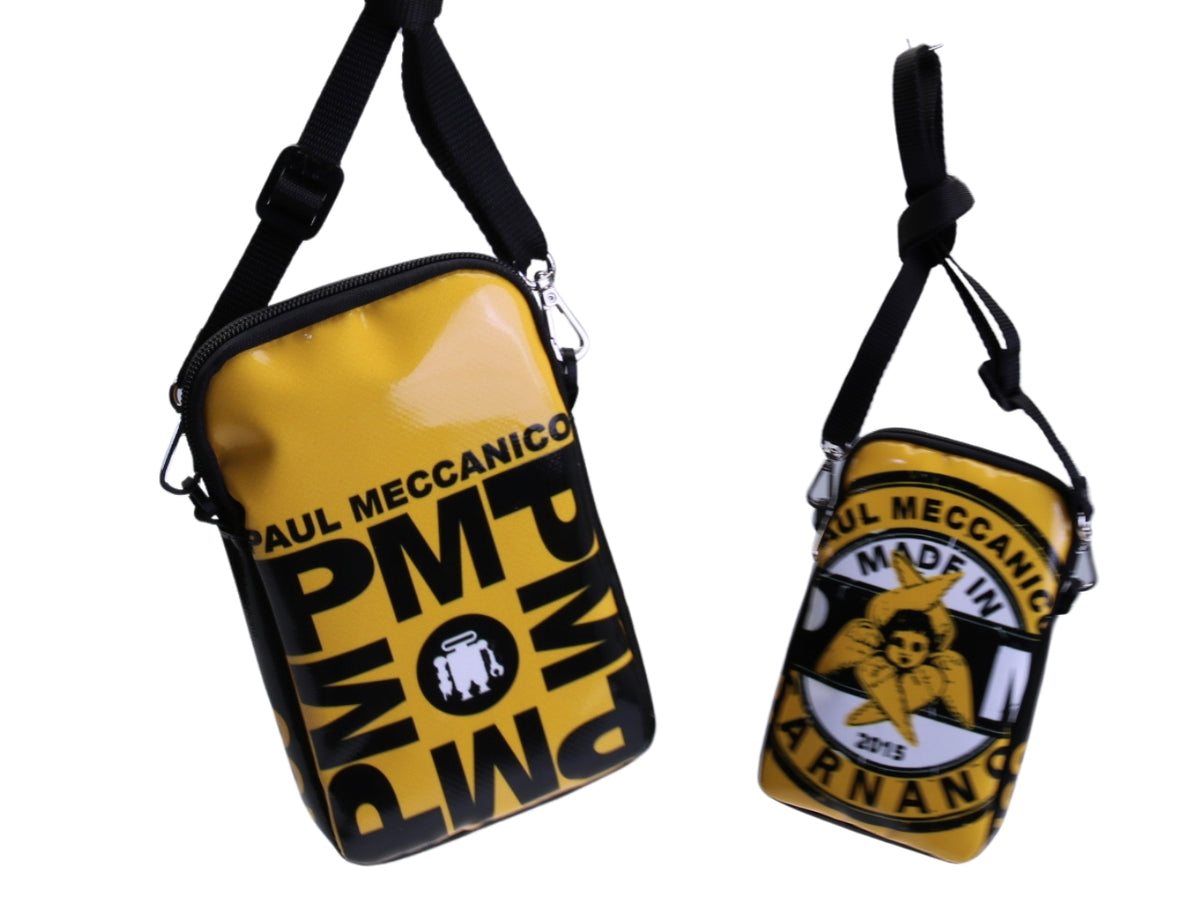 ....BLACK AND YELLOW MOBILE PHONE BAG &quot;SARNANO&quot;.