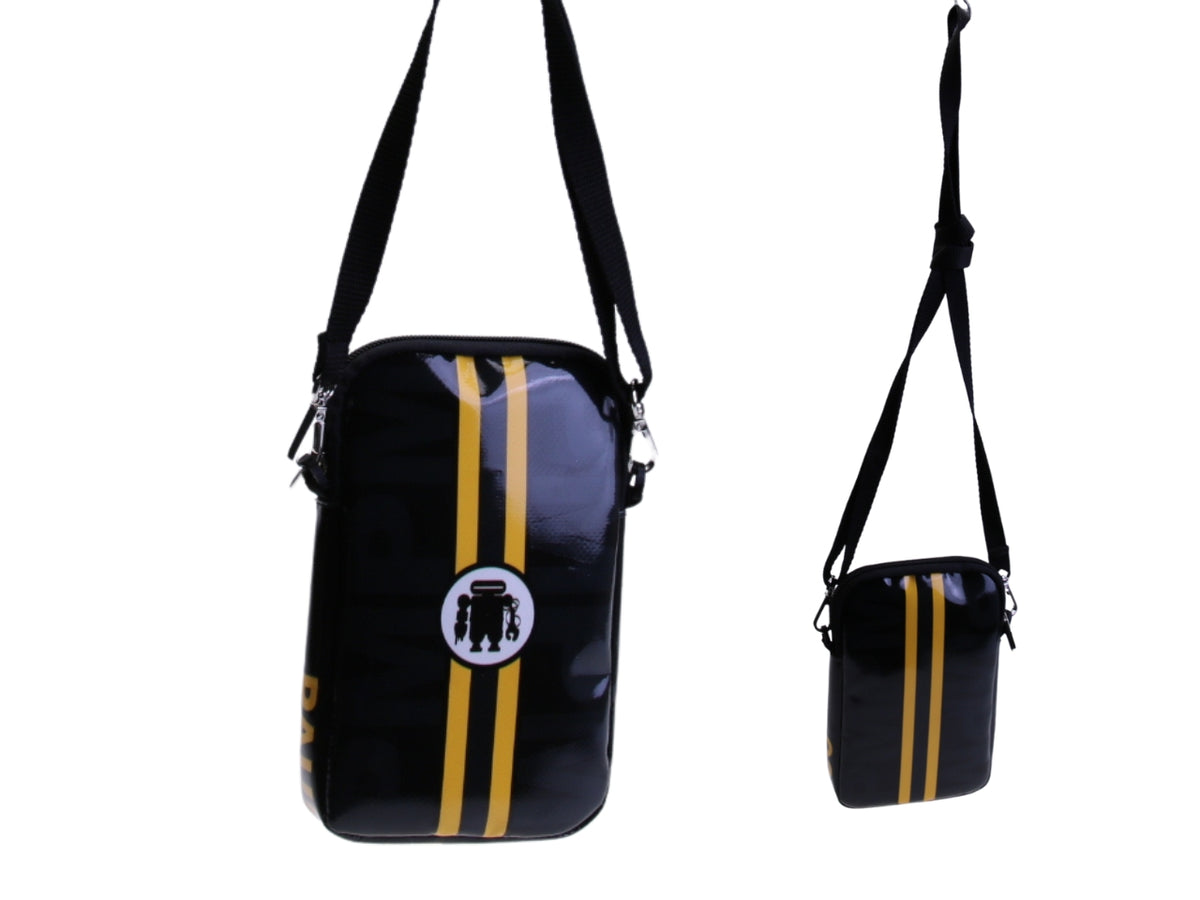 ....BLACK AND YELLOW MOBILE PHONE BAG.