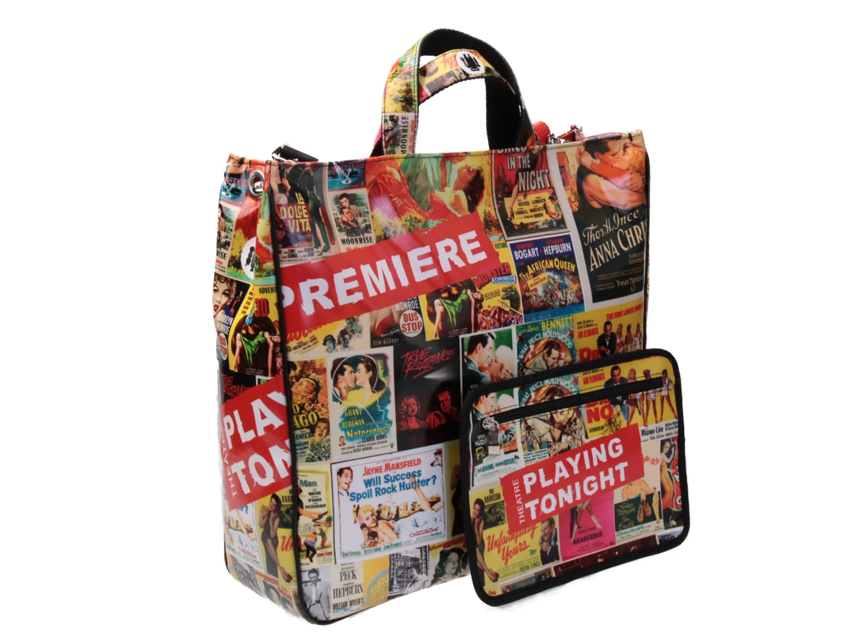 MAXI TOTE BAG &quot;CINESTORY&quot;. MODEL AIRSTONE MADE OF LORRY TARPAULIN.