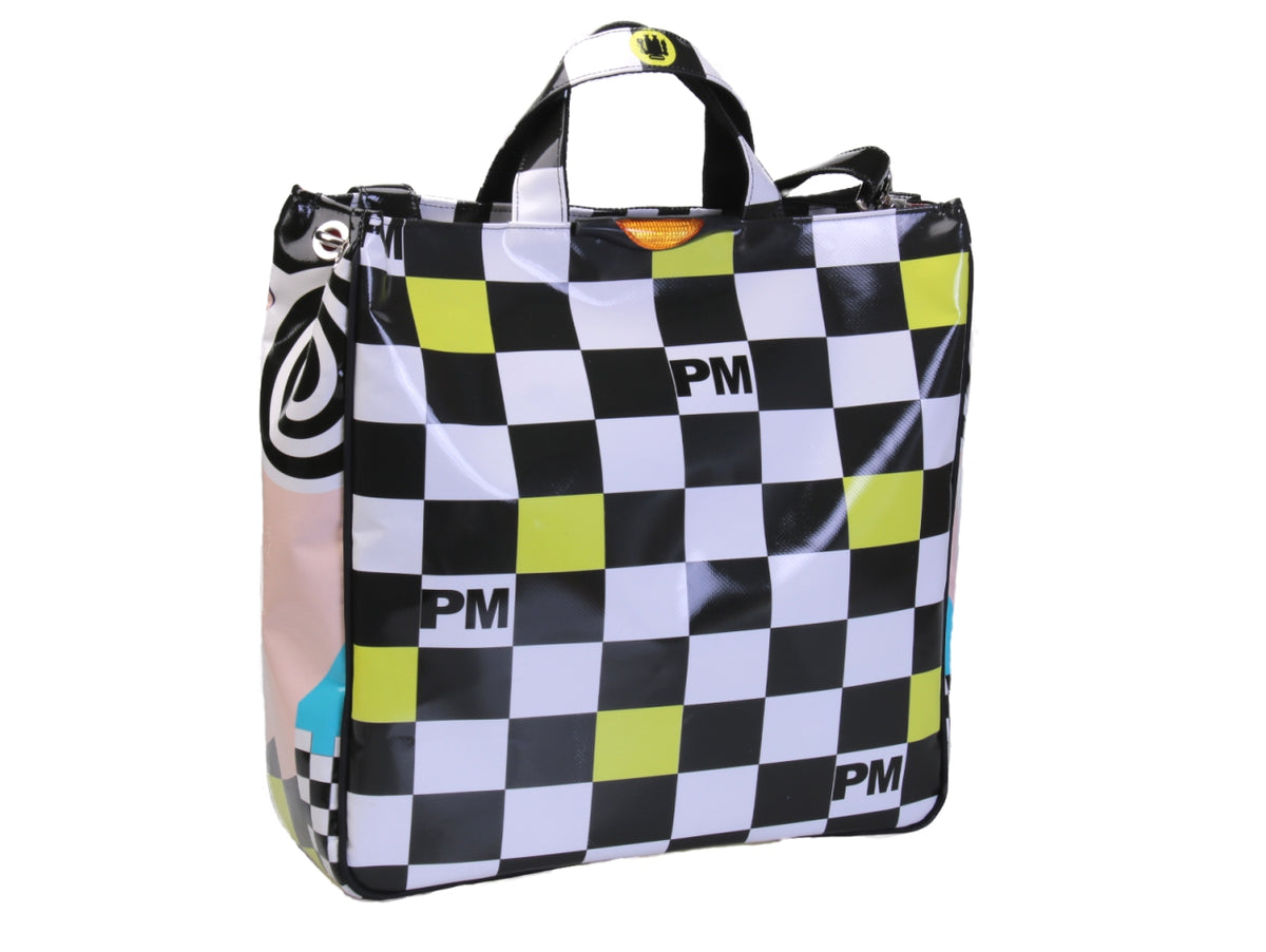 MAXI TOTE BAG CHESS FANTASY POP ART SYTLE. MODEL AIRSTONE MADE OF LORRY TARPAULIN.