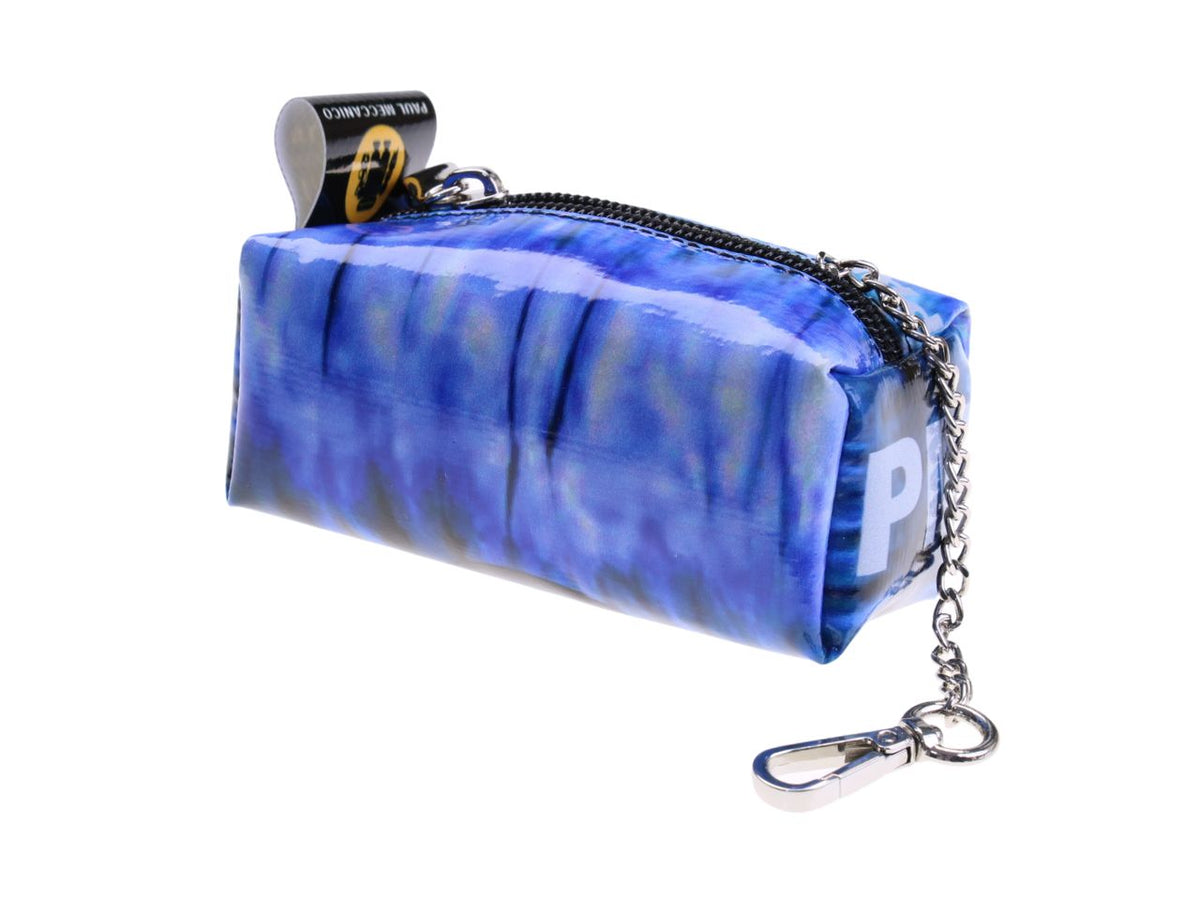 ...PENCIL CASE DESIGN KEYCHAIN LIGHT BLUE COLOURS WITH TIE DYE FANTASY.