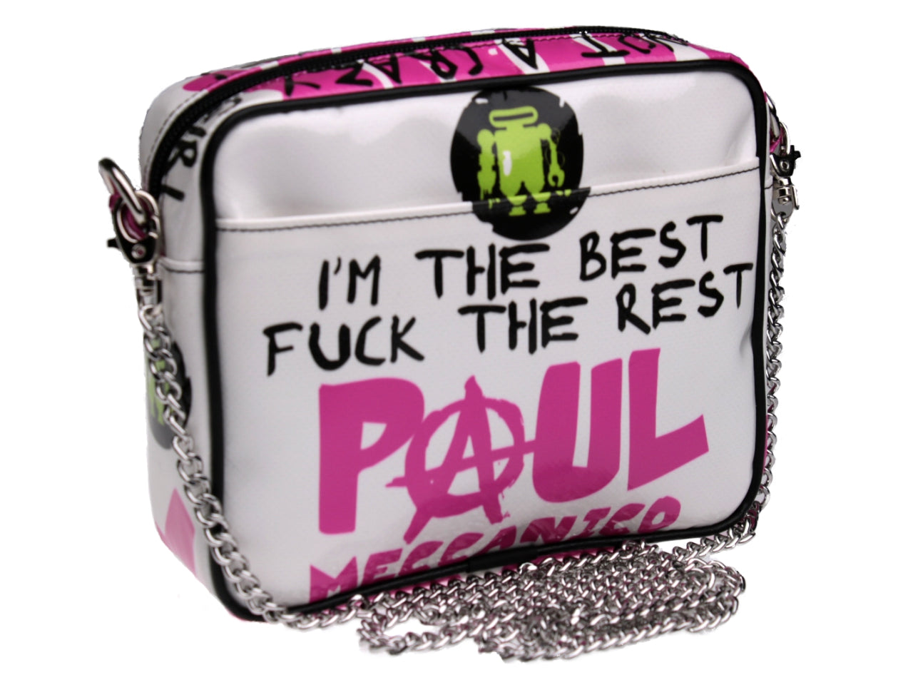 WHITE CLUTCH "I'M THE BEST, FUCK THE REST". PARK MODEL MADE OF LORRY TARPAULIN. - Limited Edition Paul Meccanico