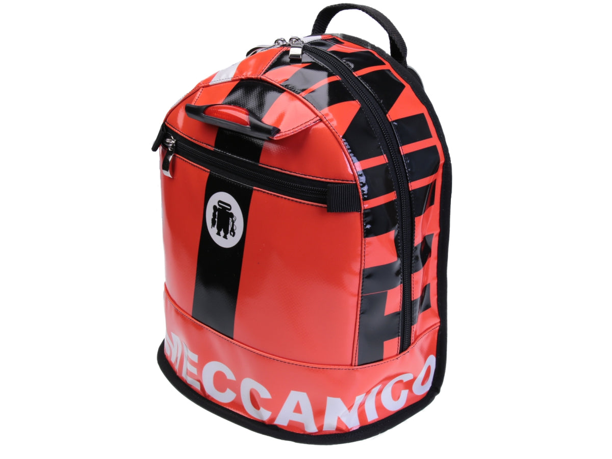 RED BACKPACK MODEL SUPERINO MADE OF LORRY TARPAULIN. - Limited Edition Paul Meccanico