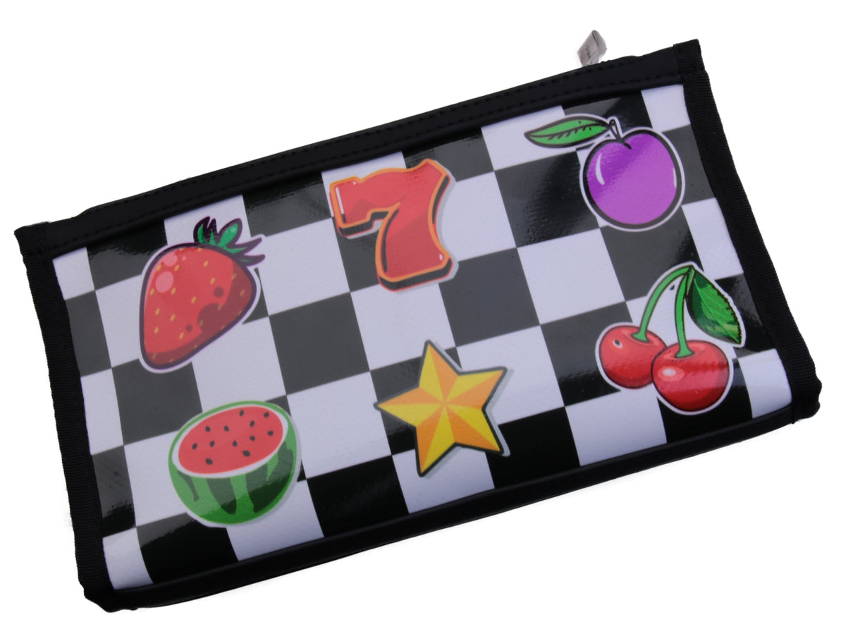 LARGE WOMEN&#39;S WALLET CHESS FANTASY &quot;SLOT MACHINE&quot;. MODEL PIT MADE OF LORRY TARPAULIN. - Limited Edition Paul Meccanico