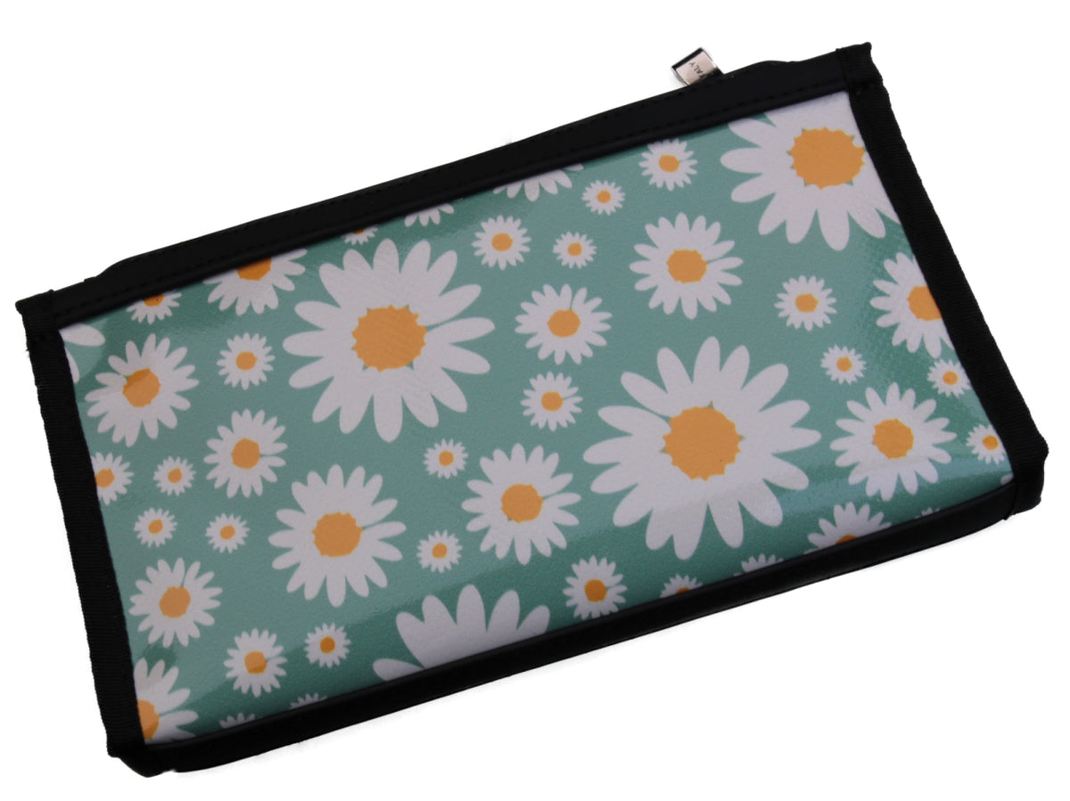 LIGHT GREEN LARGE WOMEN&#39;S WALLET WITH FLORAL FANTASY. MODEL PIT MADE OF LORRY TARPAULIN. - Limited Edition Paul Meccanico