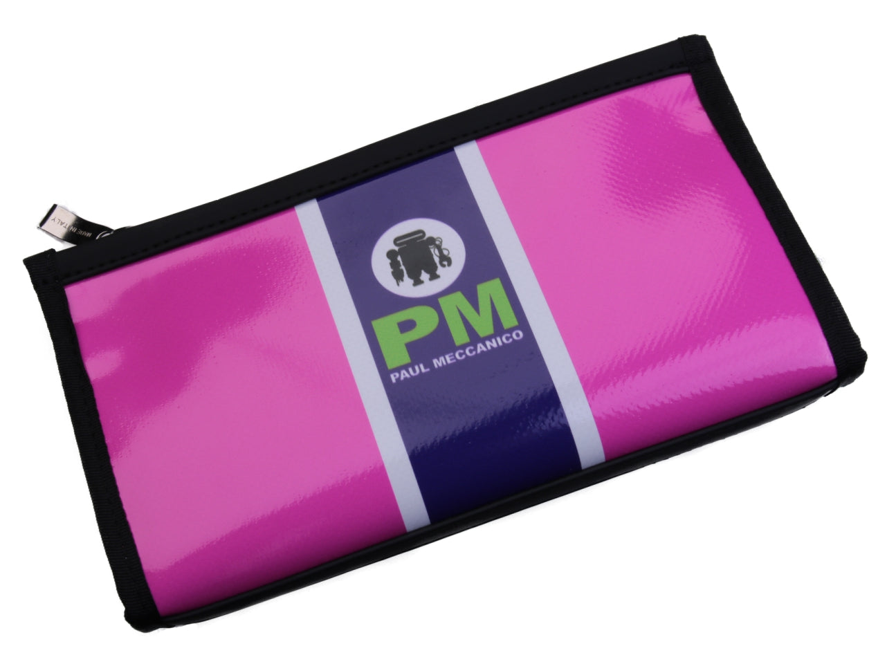 LARGE FUCHSIA WOMEN'S WALLET. MODEL PIT MADE OF LORRY TARPAULIN. - Limited Edition Paul Meccanico