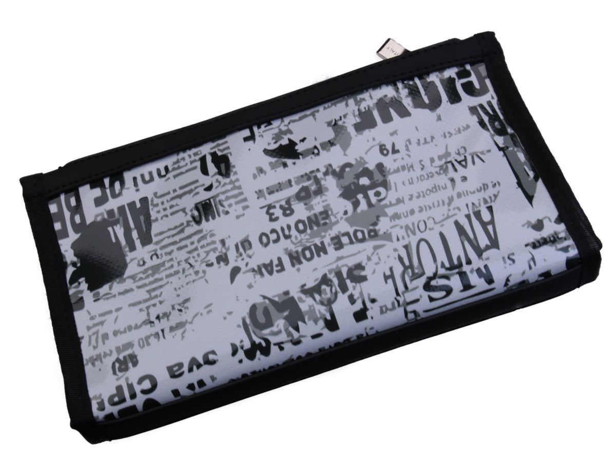 LARGE GREY WOMEN&#39;S WALLET. MODEL PIT MADE OF LORRY TARPAULIN. - Limited Edition Paul Meccanico