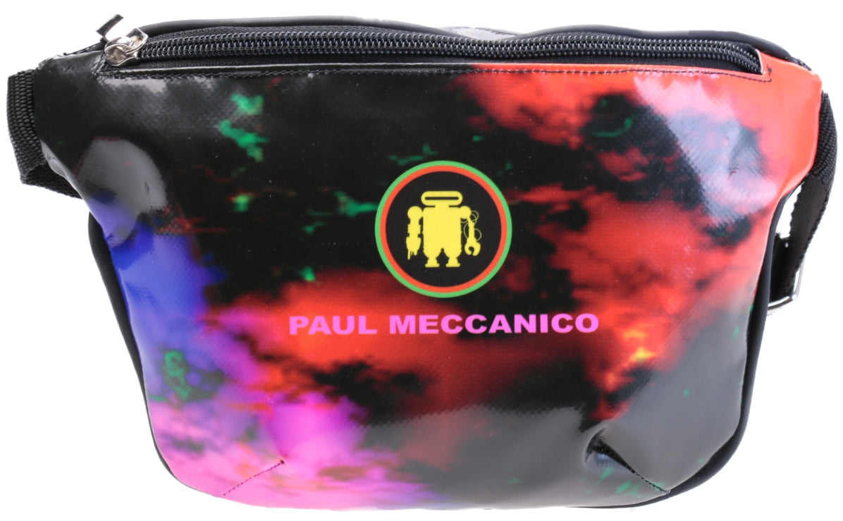 WAIST BAG WITH TIE DYE FANTASY. MODEL FLEX MADE OF LORRY TARPAULIN. - Limited Edition Paul Meccanico