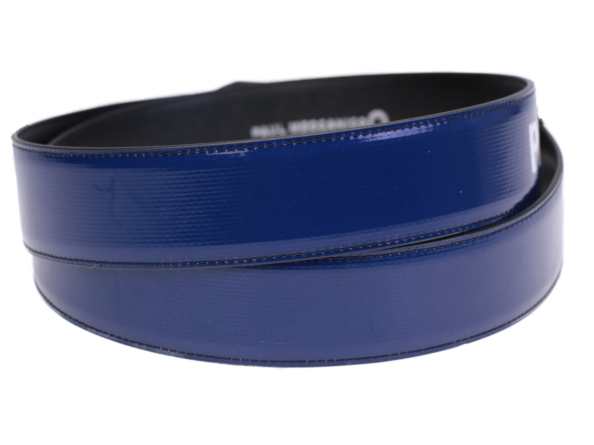 BLUE MEN&#39;S BELT MADE OF LORRY TARPAULIN. - Unique Pieces Paul Meccanico