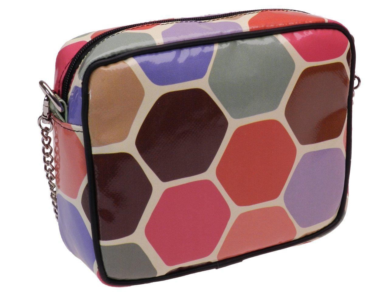 MULTICOLOUR CLUTCH WITH HEXAGON FANTASY. MODEL PARK MADE OF LORRY TARPAULIN. - Limited Edition Paul Meccanico