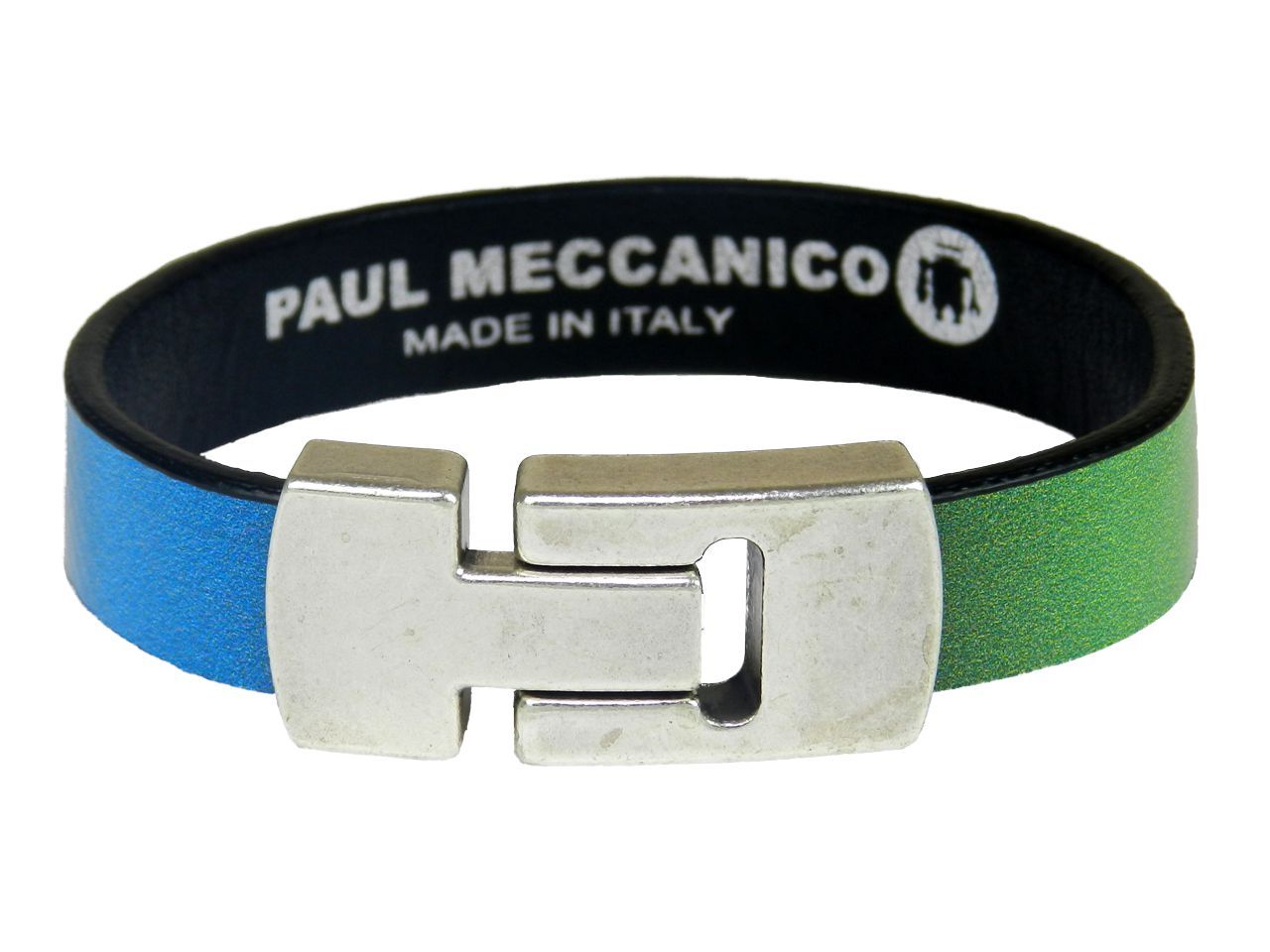 MAN'S BRACELET I AM DOPING FREE BY PAUL MECCANICO MULTICOLOR BLUE GREEN YELLOW ORANGE - Limited Edition Paul Meccanico