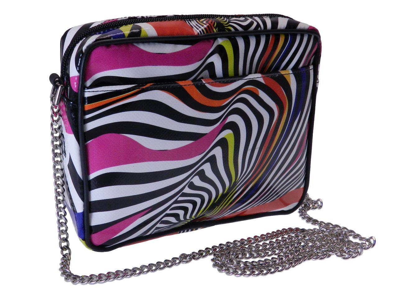 MULTICOLOR CLUTCH ANIMAL PATTERN. PARK MODEL MADE OF LORRY TARPAULIN. - Limited Edition Paul Meccanico