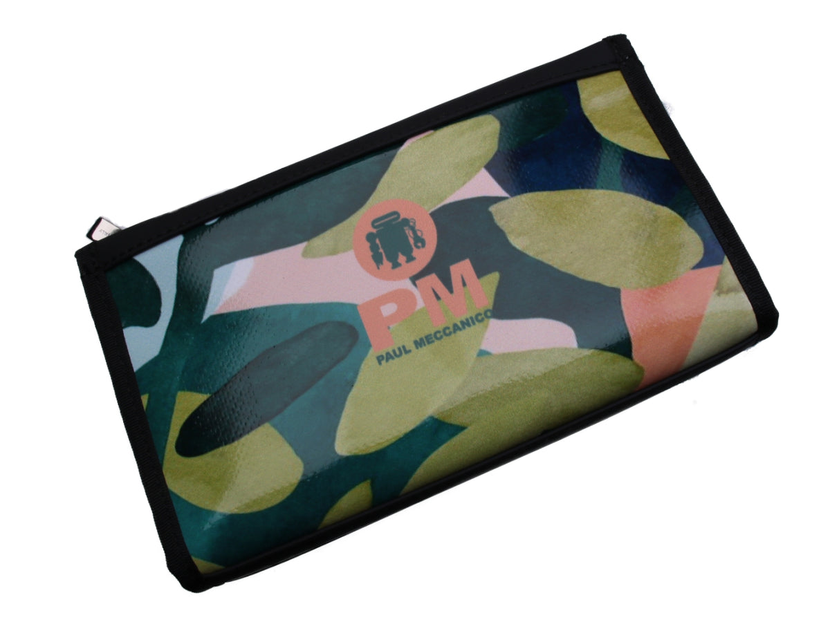 LARGE WOMEN&#39;S WALLET &quot;LEAVES&quot;. MODEL PIT MADE OF LORRY TARPAULIN. - Limited Edition Paul Meccanico