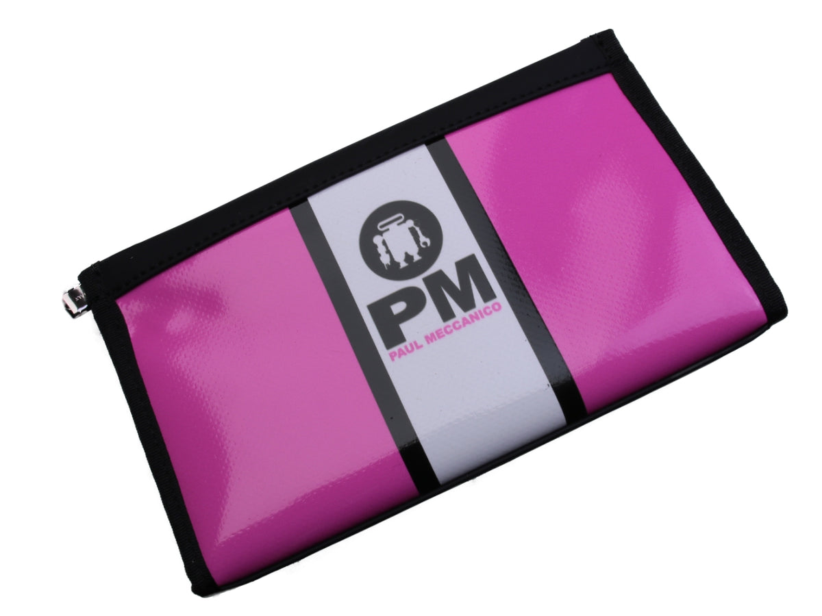 LARGE FUCHSIA WOMEN&#39;S WALLET. MODEL PIT MADE OF LORRY TARPAULIN. - Limited Edition Paul Meccanico