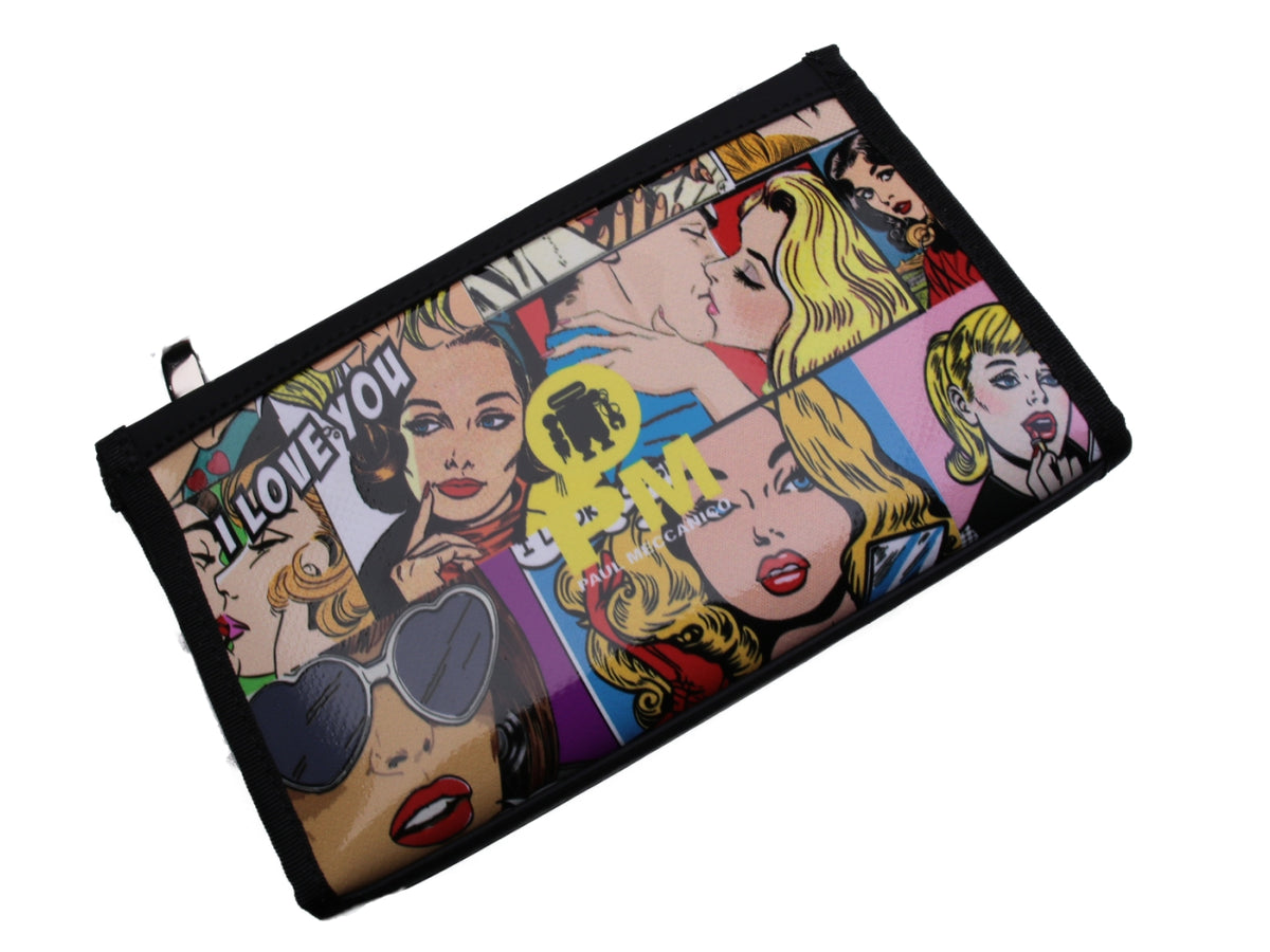 LARGE WOMEN&#39;S WALLET CARTOON STYLE. MODEL PIT MADE OF LORRY TARPAULIN. - Limited Edition Paul Meccanico