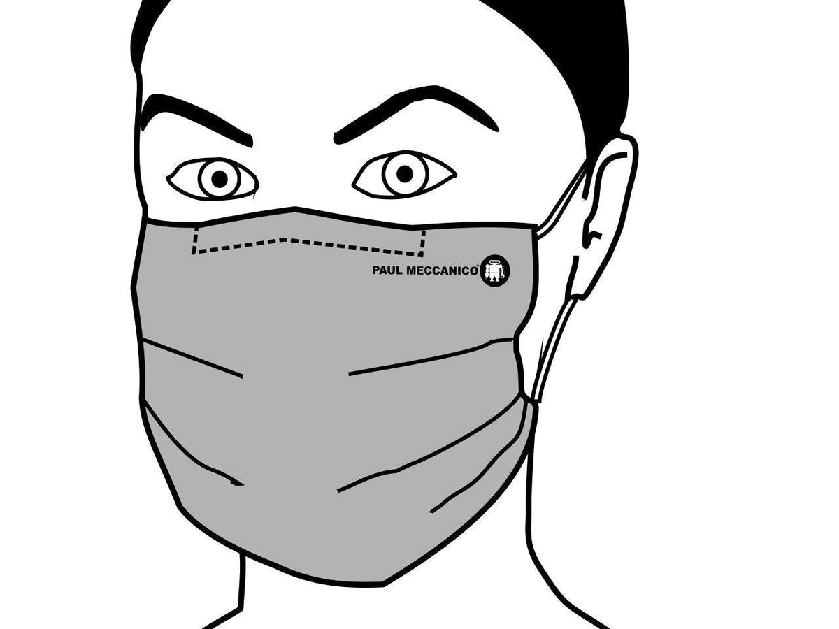 REUSABLE MASK BLACK AND WHITE COLOURS WITH 3 FILTERS INCLUDED. - Limited Edition Paul Meccanico