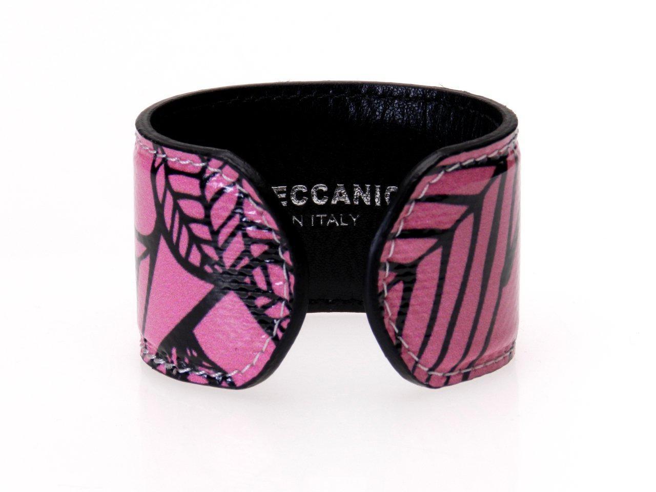 WOMAN BRACELET PINK COLOUR WITH STYLIZED LEAF FANTASY. - Limited Edition Paul Meccanico