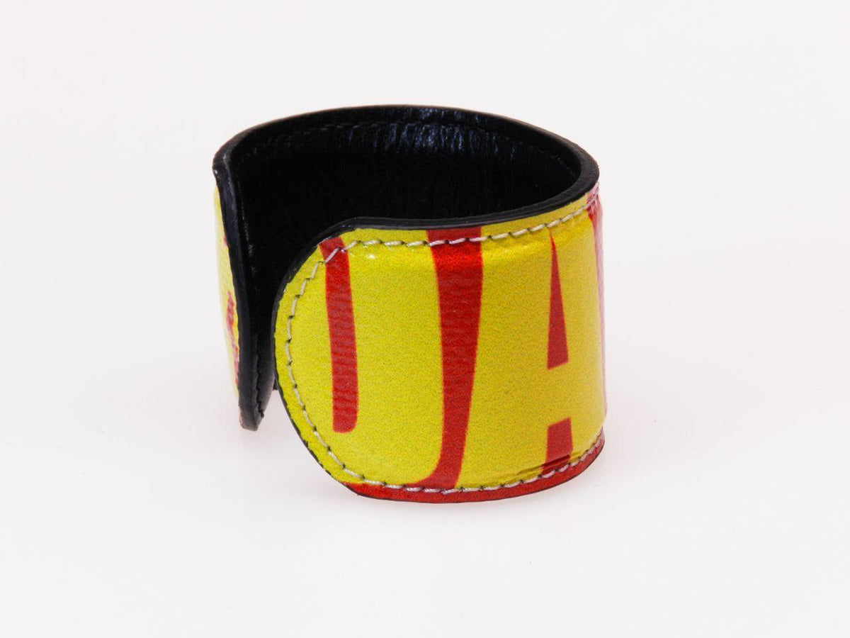 WOMAN BRACELET RED AND YELLOW COLOUR &quot;DANGER&quot;. - Limited Edition Paul Meccanico