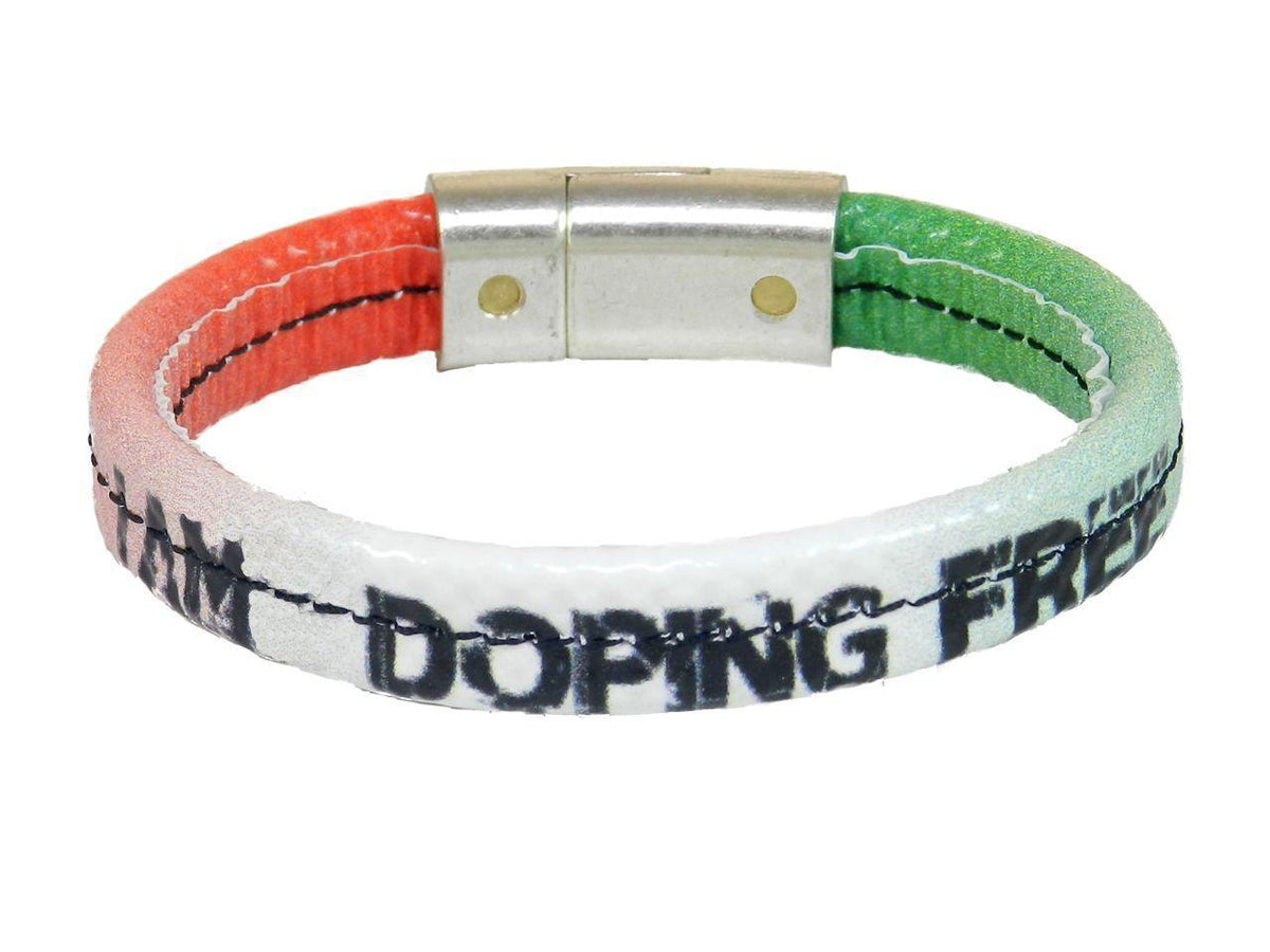 WOMAN&#39;S BRACELET I AM DOPING FREE BY PAUL MECCANICO WITH ITALIAN FLAG. - Limited Edition Paul Meccanico